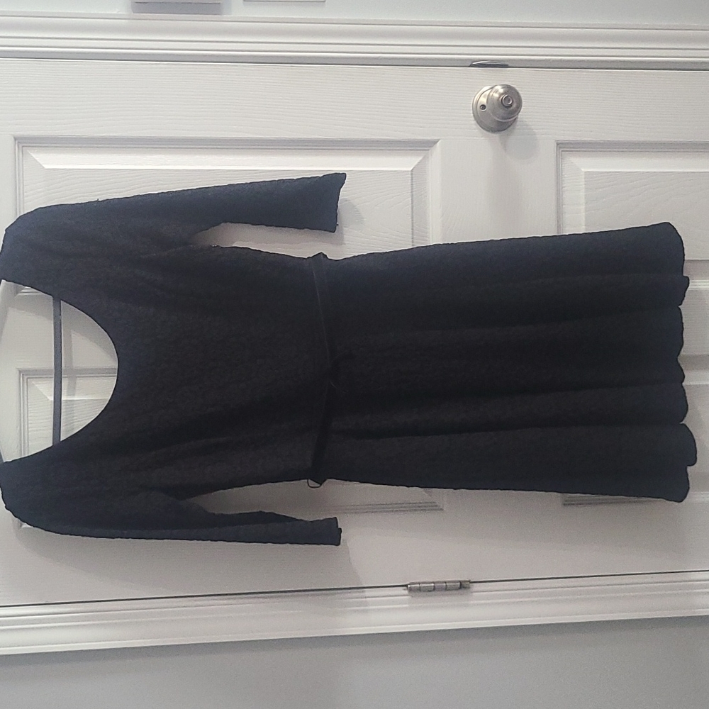 White House Black Market brocade black dress size 10